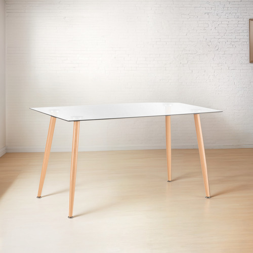 Mesa Rectangular De Vidrio 120x80 Cms