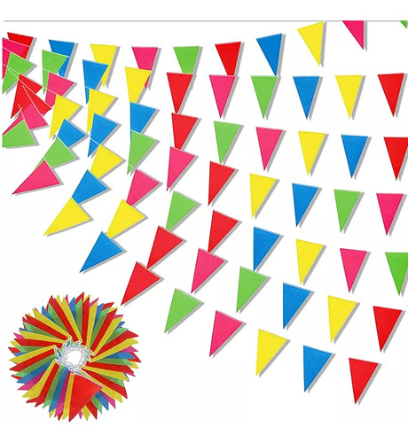 Banderines Decorativos Multicolor Para Fiestas, Banderines 