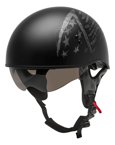 Gmax Hh-65 Naked Motorcycle Street Half Casco (bravery Negro