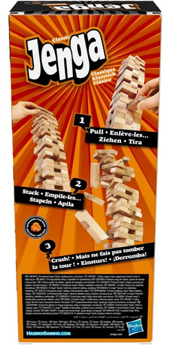 Juego Clásico Jenga De Hasbro Gaming Con Tablero De...