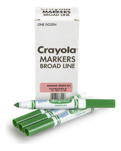 Marcadores Lavables Crayola - Verde (12 Ct), Marcadores De L