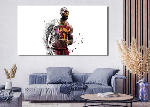 Cuadro Ornamental Minimalista De Lebron James Para Recamara
