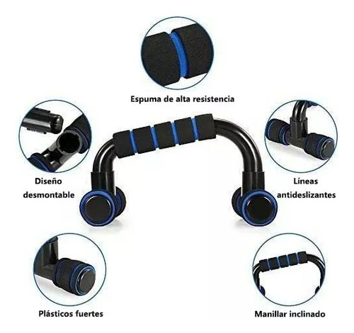 Kit Rodillo Abdominal Barras Push-up Cuerda Ejercitador Mano