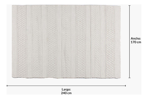 Alfombra Algodon Bartolome 170x240 Blanco Form