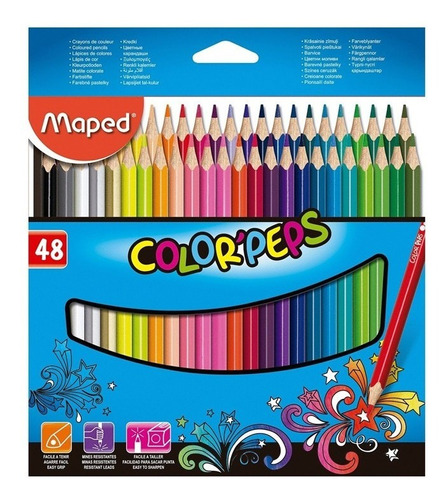 Lapices De Colores Maped Color Peps X48 En Magimundo!!!