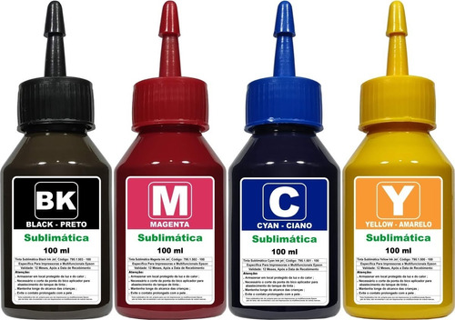 Kit Tinta Sublimatica 400ml Impressoras L120 L220 L380 L396