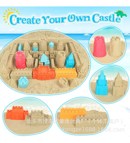Cubos De Arena Plegables De 12 Piezas For Juguetes De Playa
