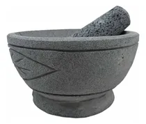 Comprar Molcajete De Piedra Volcánica Flor, Natural Sin Pintar