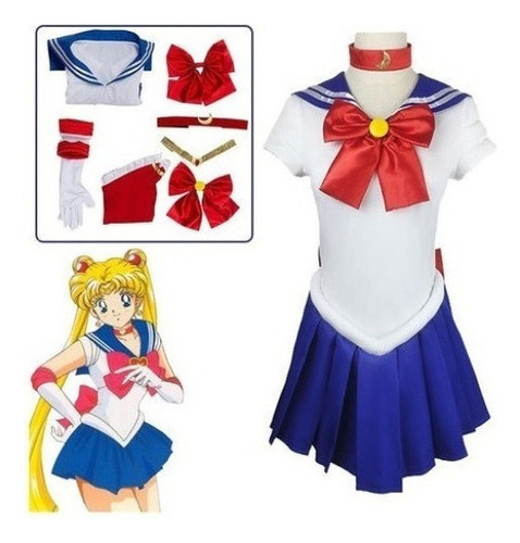 Disfraz De Cosplay Sailor Moon Tsukino Usagi Para Adulta A