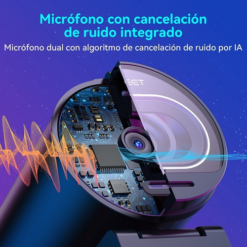 Cámara Web Emeet 4k Con Enfoque Automático Y Micrófonos Y