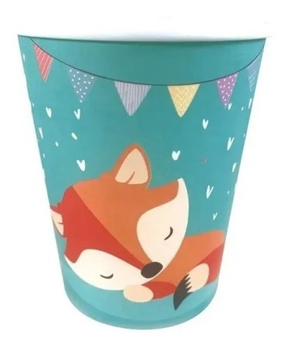 Vasos Polipapel Zorro Zorrito Animalitos Bosque Cumple X6