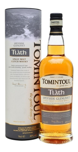 Whisky Single Malt Tomintoul Tlàth 40%abv Origen Escocia.