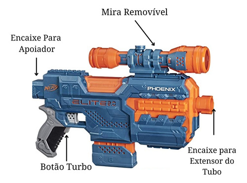 Lançador De Dardos Nerf Elite 2.0 Phoenix Cs-6 E9962 -hasbro