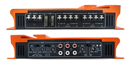 Imagen 6 de 6 de Amplificador Fuente Dub By Audiobahn 2400w 4ch Para Woofer