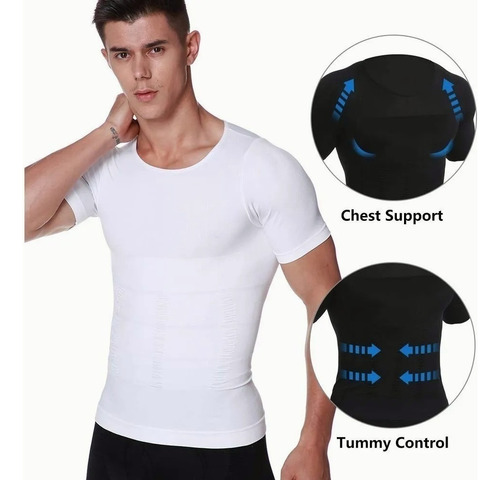 Camiseta Faja Playera Reductora Moldeadora Hombre Compresion