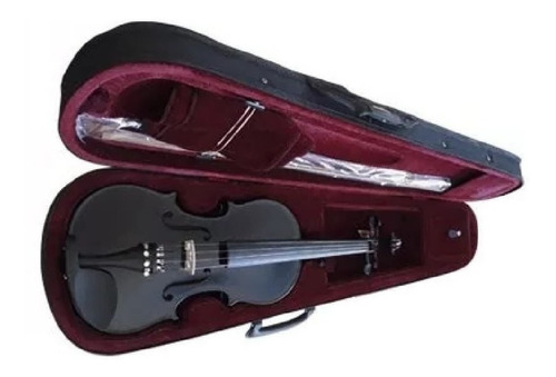 Violin 4/4 Macizo Tapa Pino Negro Stradella Mv141144bk