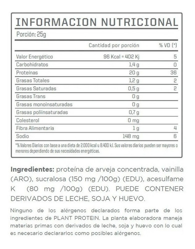 Imagen 2 de 6 de Ena Plant Protein Proteina Vegetal Veganos 375gr