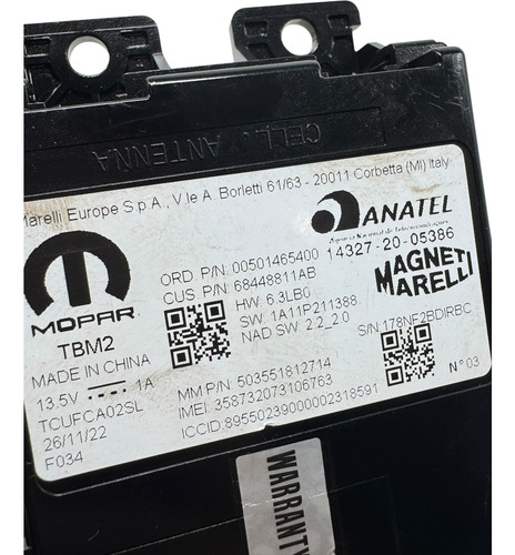 Modulo Central Conforto Jeep Compass 1.3 2023 2024 (usado)
