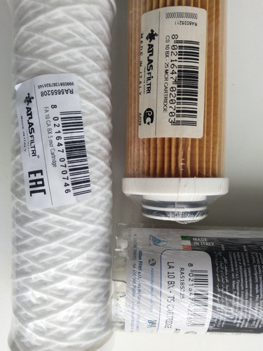 Cartucho Repuesto Filtro Agua Triple Atlas Filtri Modelo Bx