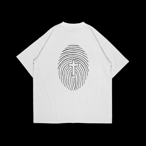 Remera Cristiana Oversize Huella Cruz Jesus Unisex Algodon