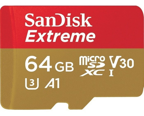 Imagen 1 de 3 de Tarjeta Micro Sd 64gb Extreme Sandisk 100mb/s 4k Envíogratis