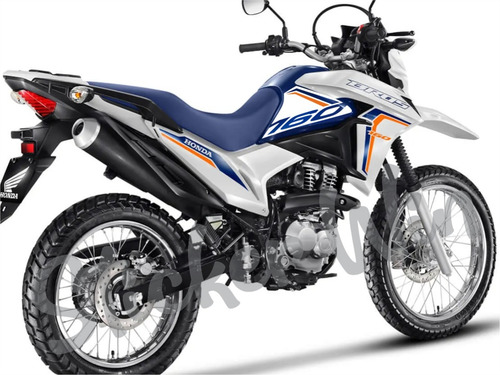 Adesivo Bros 160 2024 - Kit 3 Adesivos P/ Moto Branca A2
