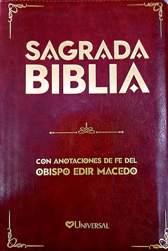 Sagrada Biblia Con Anotaciones De Fe Del Obispo Macedo 