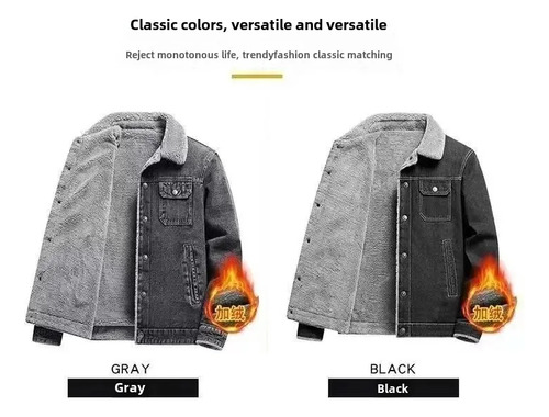 Chaqueta Bomber De Mezclilla Con Forro Polar Para Hombre, Pa