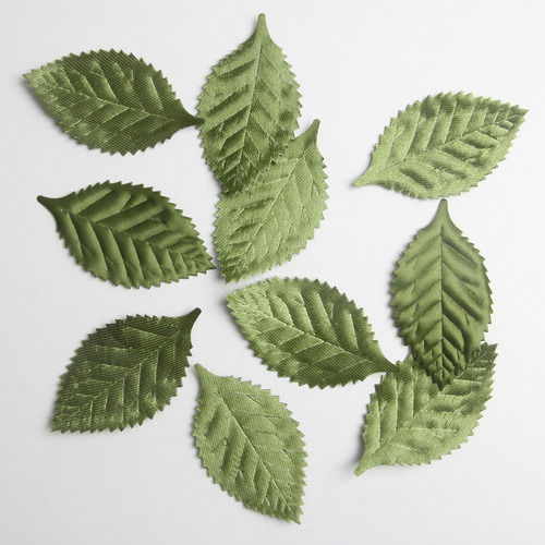 100pcs Hojas Artificiales Uso Para Decoración Fiesta Ramo