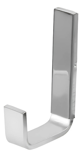 Cabide Quadrado Inox Aluminio para Banheiro Fixação Dupla Oculta cor Prateado Bruen