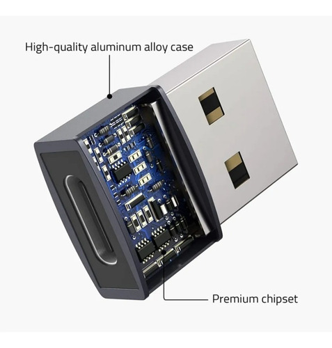 Imagen 5 de 7 de Adaptador Usb C A Usb Macho Carga Y Datos 5gbps High Quality