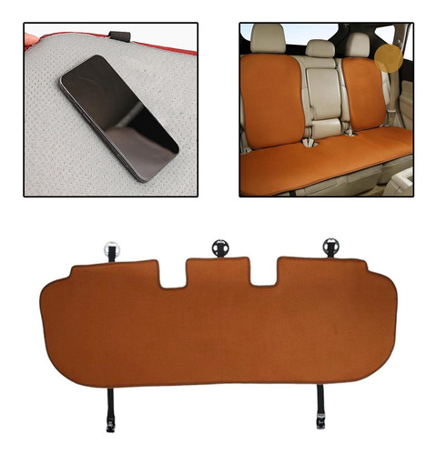 Fundas De Asiento De Coche Cómodas 1 Cojín Trasero Marrón