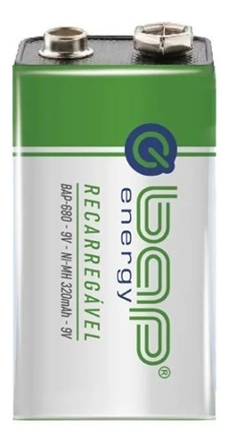 Imagem 3 de 3 de Bateria Recarregável 9v 320mah Bap-680