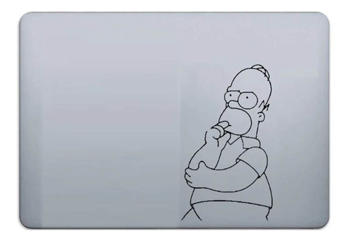 Sticker Vinil Homero Simpsons Para Laptop Portatil Tablet