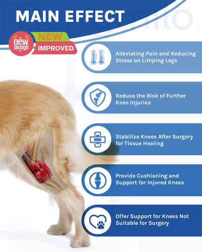 Rodillera Merrymilo Para Perro, Antideslizante, Para Piernas