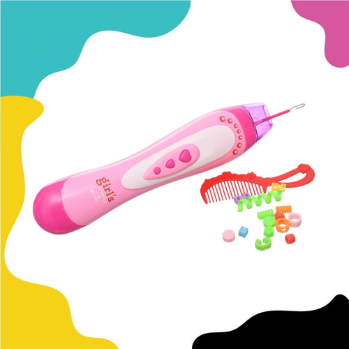 Set Peluqueria Infantil Trenzador Accesorios + Peine Juguete