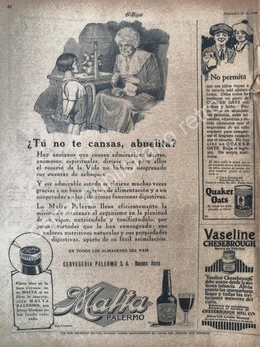 Cartel Retro Cerveza Malta Palermo Y Otras 1926 4