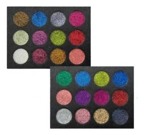 Sombra Glitter X 12 Tonos Engol - G Color De La Sombra Referencia 2