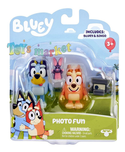 Bluey Set De Figuras Articuladas Amigos Familia Disney Jr