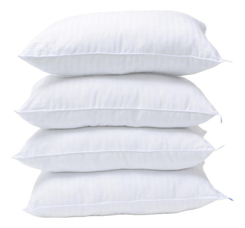 Pack 4 Almohadas Hotelera Ks Microgel Deluxe Color Blanco