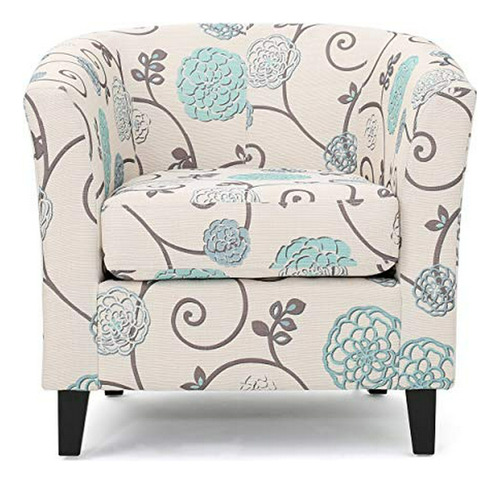 Christopher Knight Home Preston Fabric Club Chair, White - B