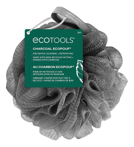 Ecotools Ecopuf De Carbón, Esponja De Lufa Para Baño Y Ducha