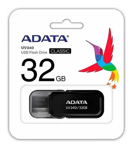 Memoria Usb Adata De 32 Gb - Uv240 Con Tapa