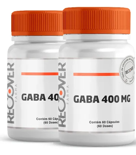 Kit 2x Gaba 400mg - 60 Cápsulas (60 Doses) Sem Sabor