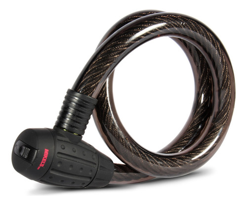 Cable Candado Flexible Llave Redonda Hd 1m Mikels Color Negro