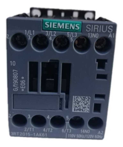 Contactor Siemens 7a 3rt2015-1ak61 Bobina 110v Poliequipos
