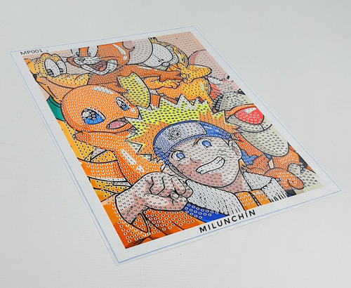 Pintura En Diamantes Diamonds C/porta Retrato Kitty Y Mas Naruto Grande