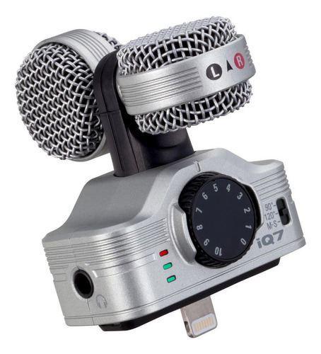 Microfone estéreo Zoom Iq7 Grey Lightning