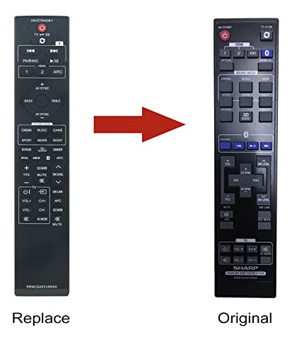 Control Remoto Reemplazo Para Sharp Soundbar Ht-sb602