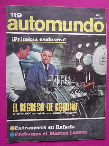 Revista Automundo N° 119 - 1967 El Regreso De Gordini